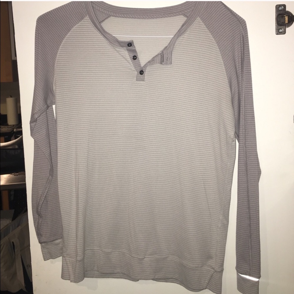 lululemon Gray LS Henley Size 4